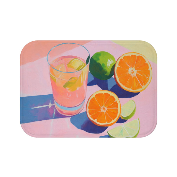 "Vibrant Pink Drink Glass Mat"