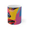 "Vibrant Pop Art Portrait Mug"