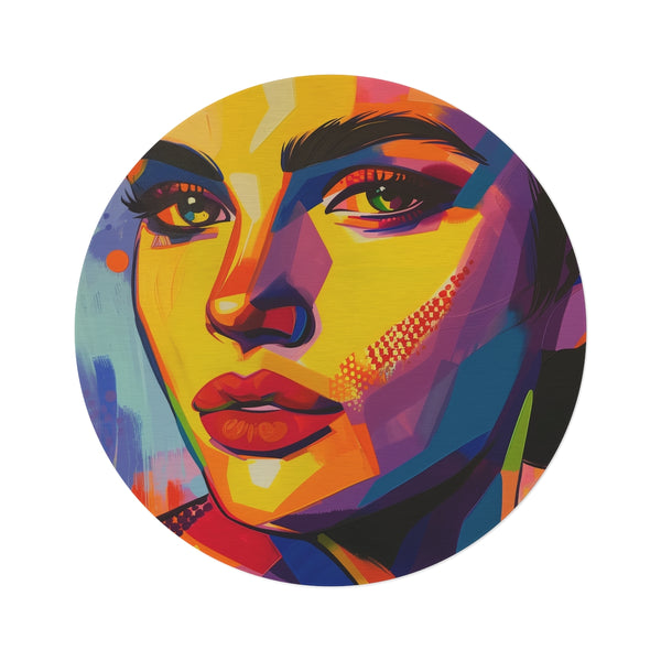 "Vibrant Pop Art Round Rug"