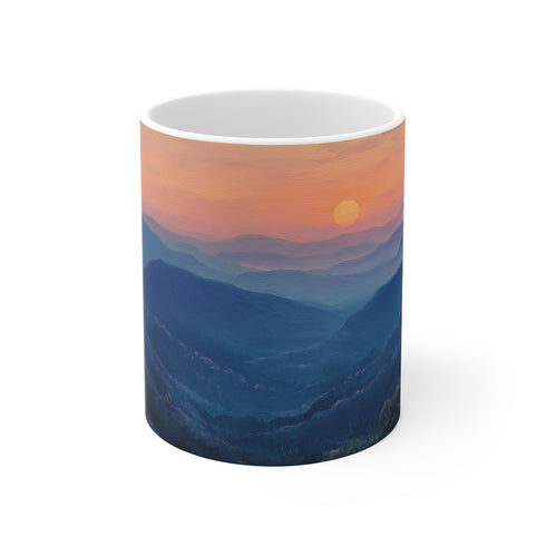 "Vibrant Sunset Mug: Doi Inthanon"