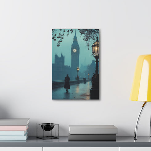 Victorian London streets canvas with historic architecture in exquisite detail.