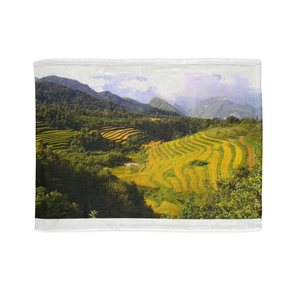 "Vietnamese Rice Field Bed Cover"
