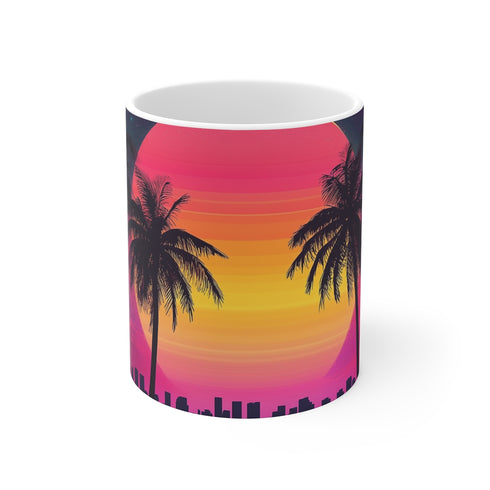 Vintage 80s Miami Sunset Mug