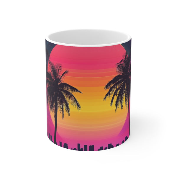 Vintage 80s Miami Sunset Mug