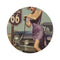 "Vintage Blonde Woman Round Rug"