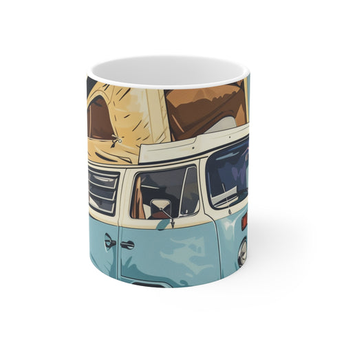 "Vintage Camper Van Blue Mug"