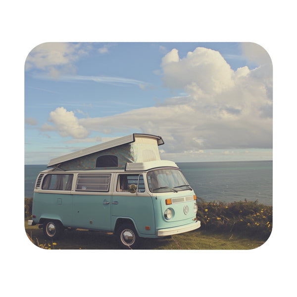 Vintage Camper Van Coastal Mouse Pad