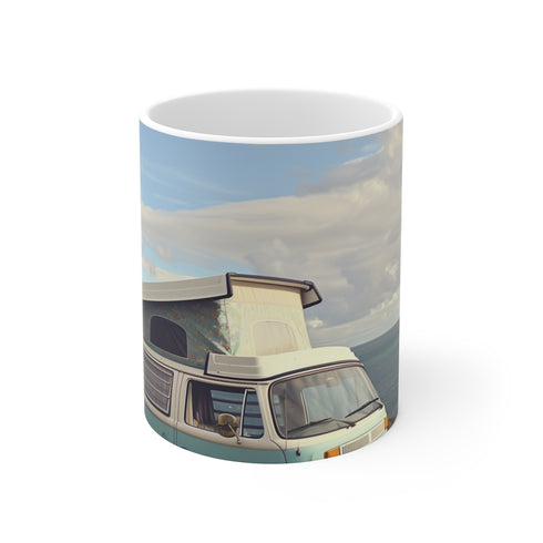 "Vintage Camper Van Coastal Mug"