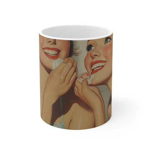 "Vintage Comic Book Girls Mug"