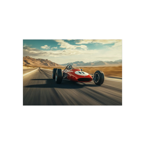 Vintage Desert Highway Race Cars