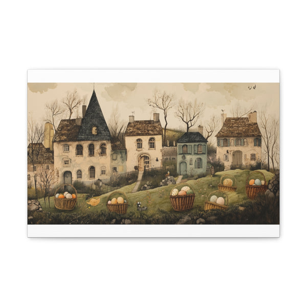 Vintage Easter Egg Watercolor Print.