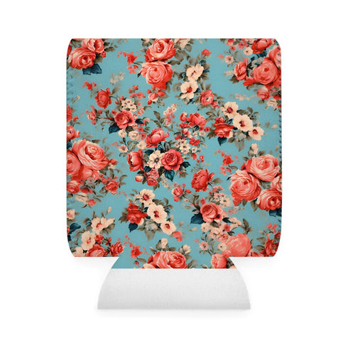 Vintage Fabric Print Can Cooler