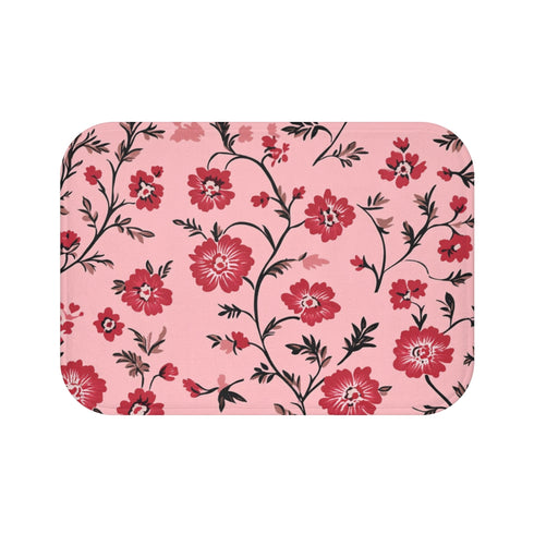 "Vintage Floral Bliss Bath Mat"