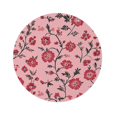 "Vintage Floral Pink Paradise Rug"