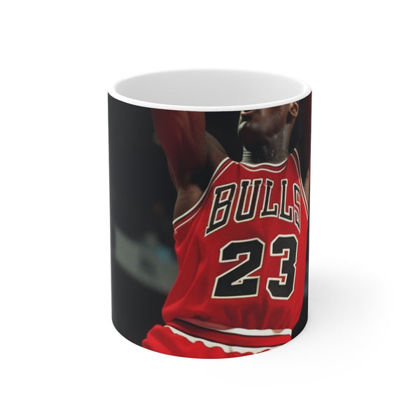 "Vintage Jordan Bulls Mug: Slam Dunk Nostalgia"