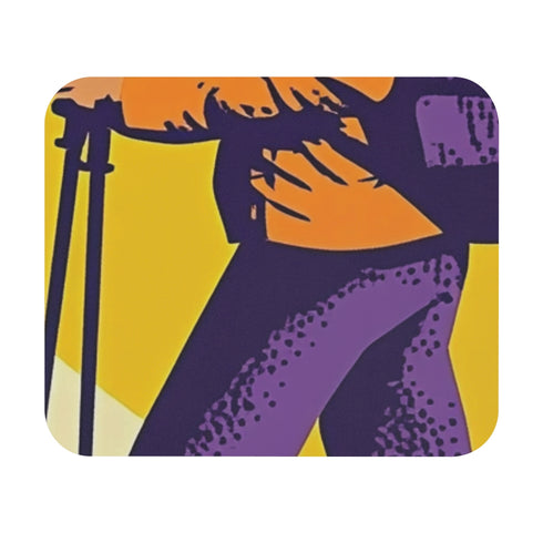 Vintage Lino Print Mouse Pad