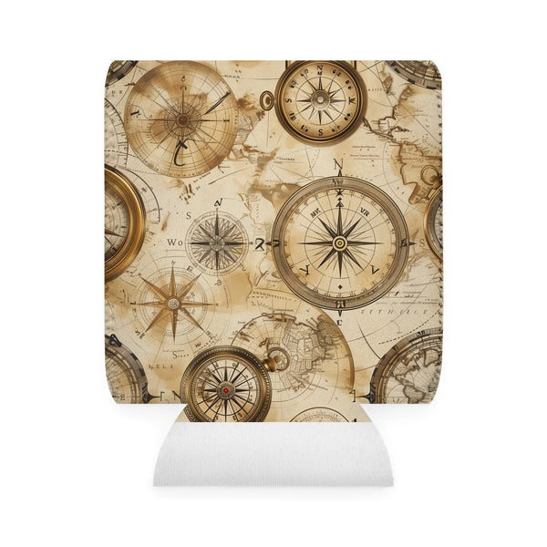 Vintage Maps Can Cooler Sleeve: Stay Cool in Style!