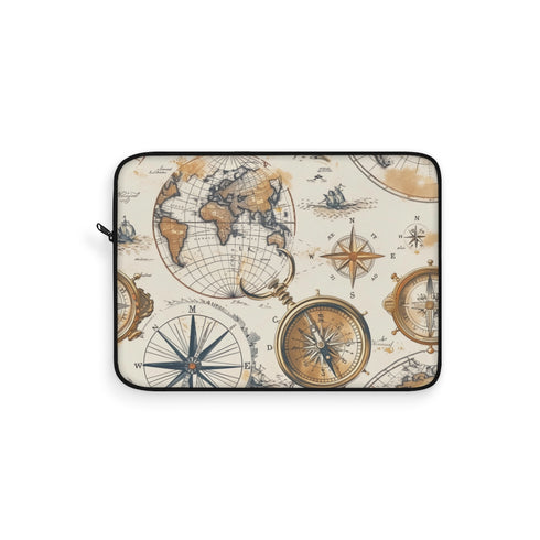 "Vintage Maps Laptop Sleeve: Explore in Style!"