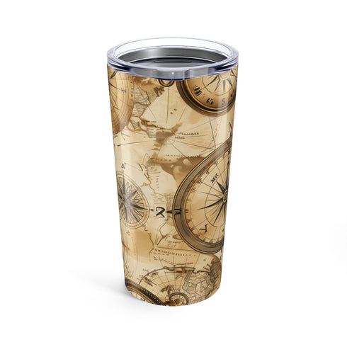 Vintage Maps Seamless Pattern Bottle