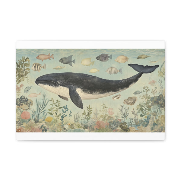 "Vintage Ocean Life Canvas Print"