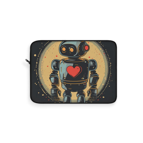 "Vintage Robot Laptop Sleeve: Protect Your Tech with Retro Style"