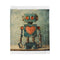 "Vintage Robot Love Blanket: Cozy Retro Chic"