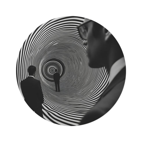 "Vintage Suit Men Round Rug"