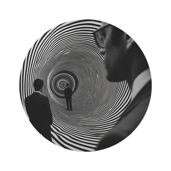 "Vintage Suit Men Round Rug"