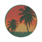 "Vintage Sunset Palm Paradise Rug"