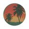"Vintage Sunset Round Rug"