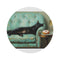 "Vintage Teal Cat Nap Rug"