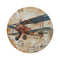 "Vintage Travel Airplane Round Rug"