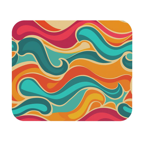 Vintage Vibes Mouse Pad Retro Waves Seamless Design