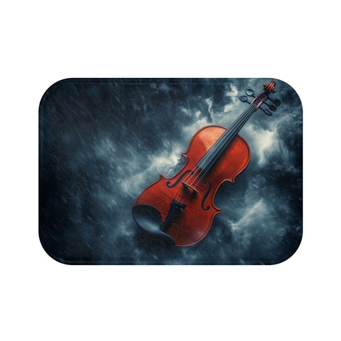 Violin Storm Bath Mat Design