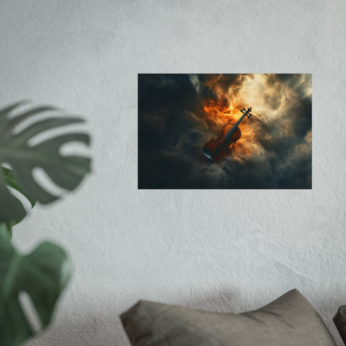 Violin Storm Brewing Poster Art