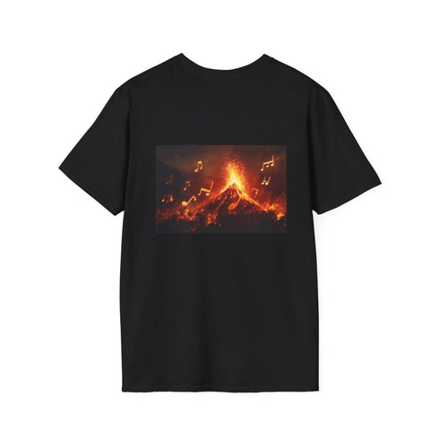 Volcano Erupting Music Note Tee