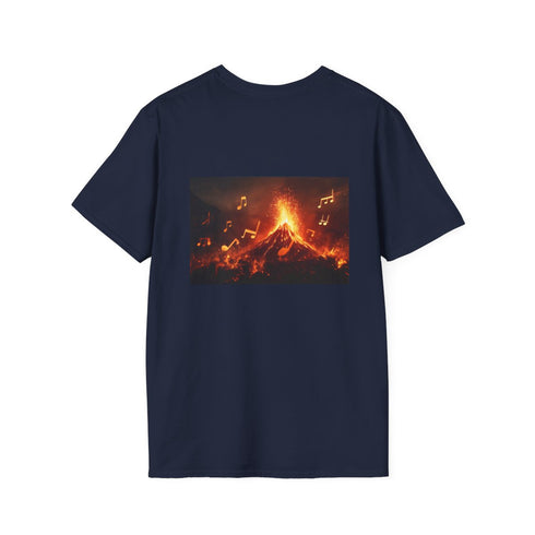 Volcano Erupting Music Note Tee