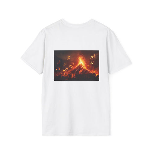 Volcano Erupting Music Note Tee