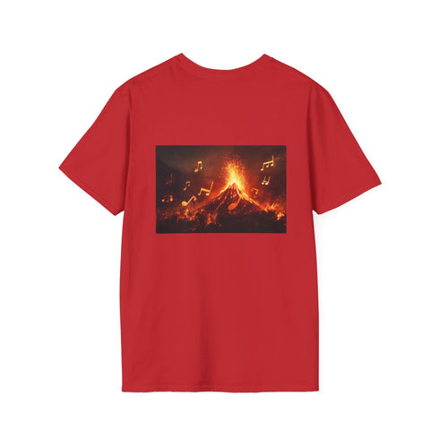 Volcano Erupting Music Note Tee