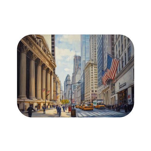 "Wall Street Dreams Bath Mat"