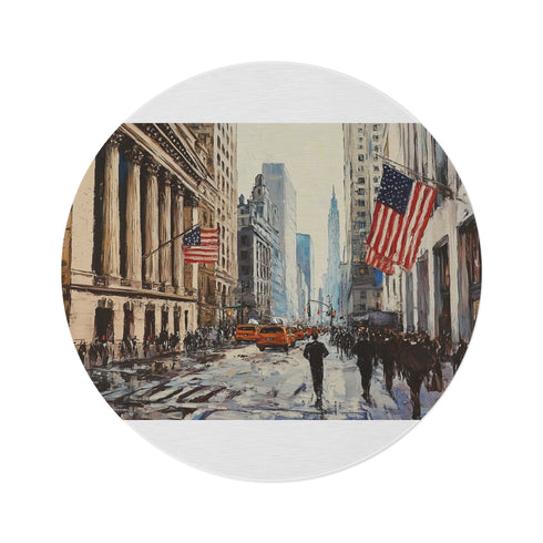 "Wall Street Masterpiece Round Rug"