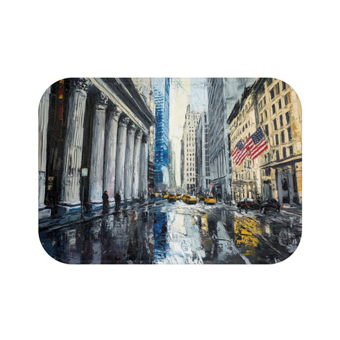 "Wall Street Morning Bath Mat"