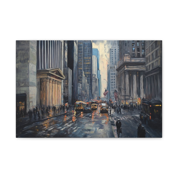"Wall Street NYC Cityscape Canvas"