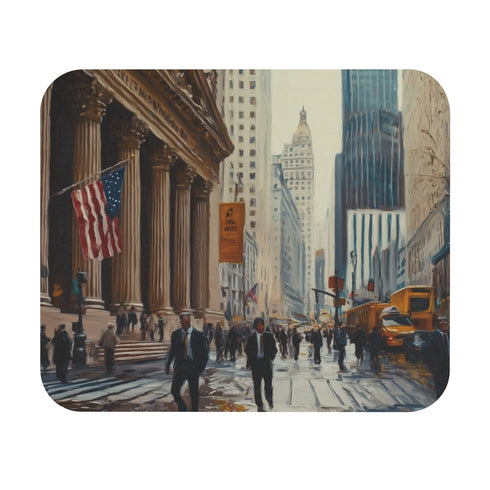 Wall Street NYC Mouse Pad Urban Financial Chic