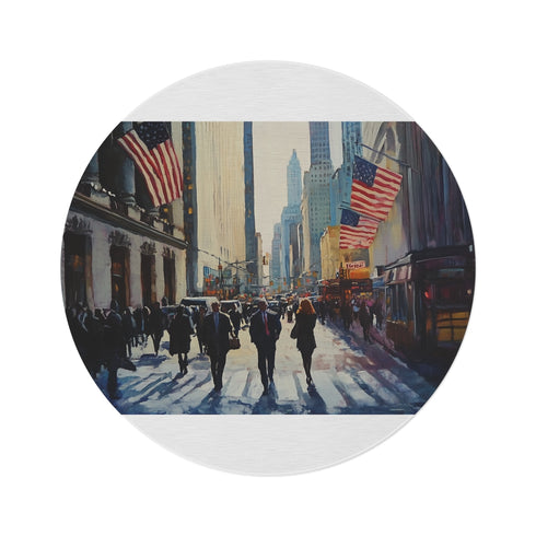 "Wall Street NYC Painting Rug"