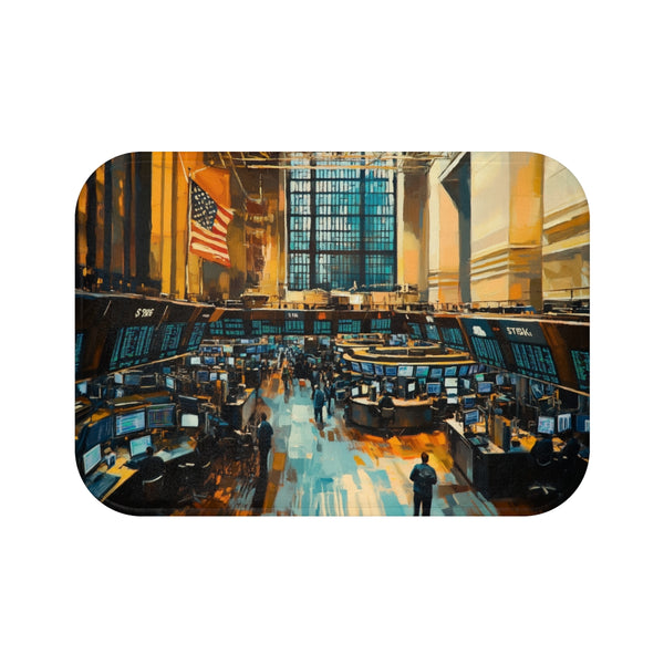 "Wall Street Trading Floor Bath Mat"