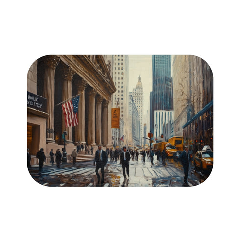 "Wall Street Wonderland Bath Mat"