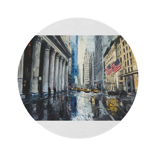 "Wall Street Wonderland Round Rug"
