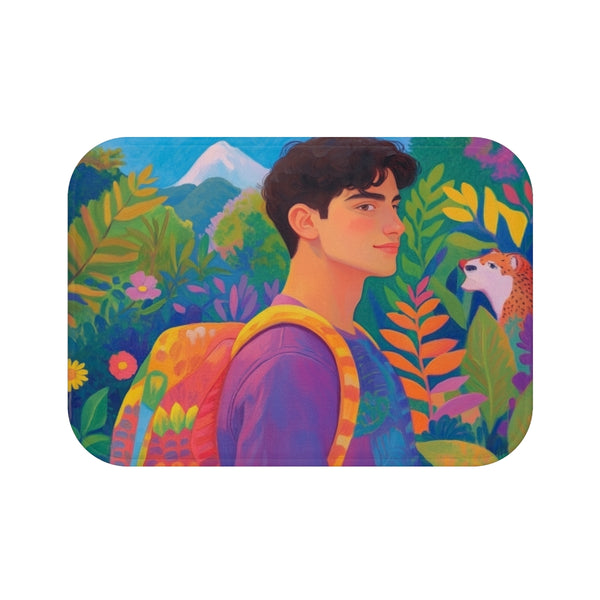 "Wanderlust Forest Adventure Bath Mat"