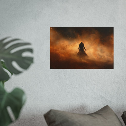 Warrior Amidst Cosmic Sandstorm Adventure